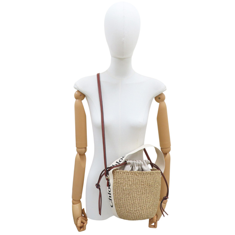 亞麻 Woody Basket 草編 水桶包 肩背包【Chloe 克羅伊】-7
