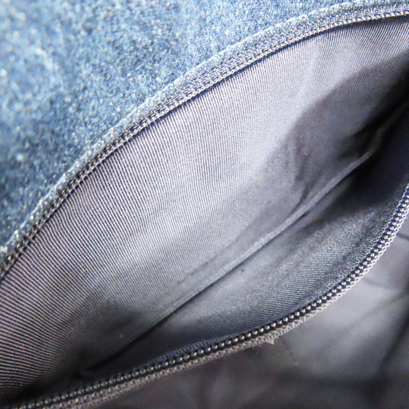 藍色 單寧布 19 26cm 鍊帶 肩背包【CHANEL 香奈兒】 AS1160-5