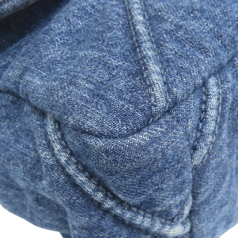 藍色 單寧布 19 26cm 鍊帶 肩背包【CHANEL 香奈兒】 AS1160-10