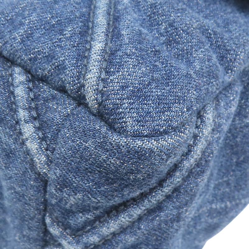 藍色 單寧布 19 26cm 鍊帶 肩背包【CHANEL 香奈兒】 AS1160-11