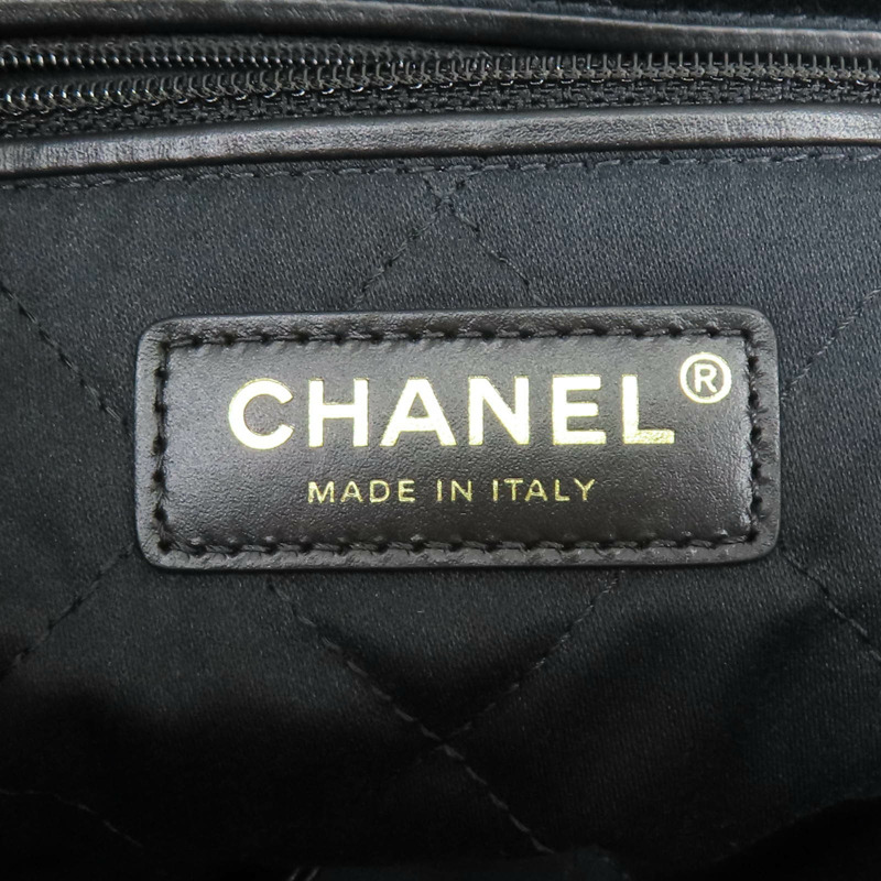 黑色 荔枝紋牛皮 22 後背包【CHANEL 香奈兒】 AS3859-7