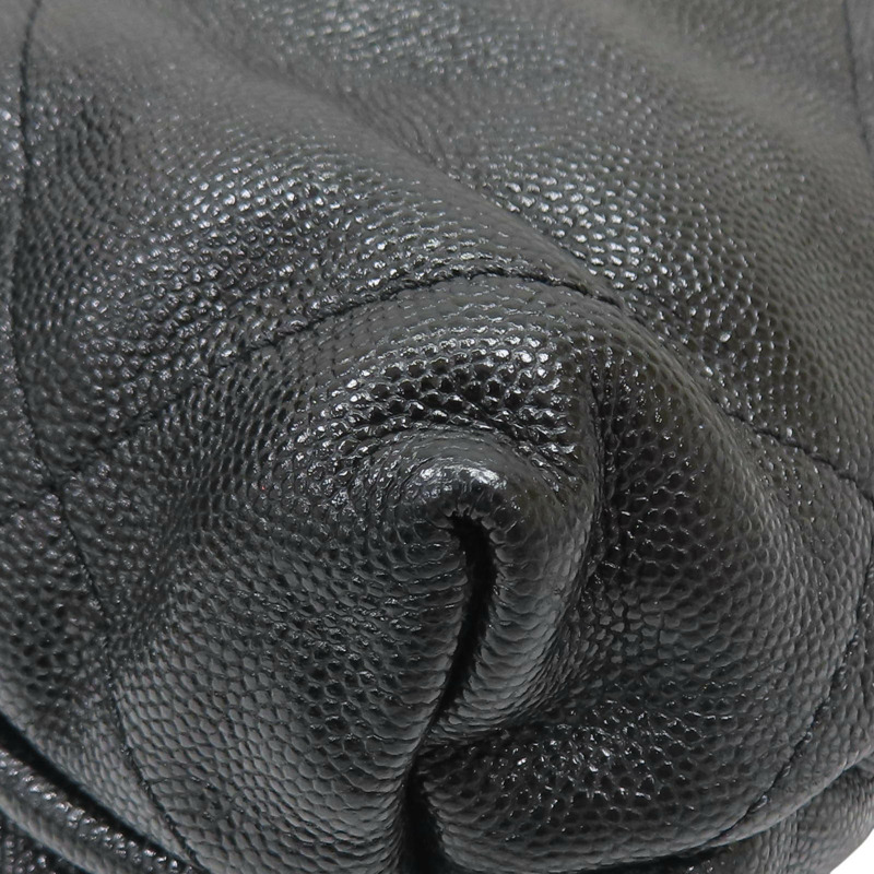 黑色 荔枝紋牛皮 22 後背包【CHANEL 香奈兒】 AS3859-13