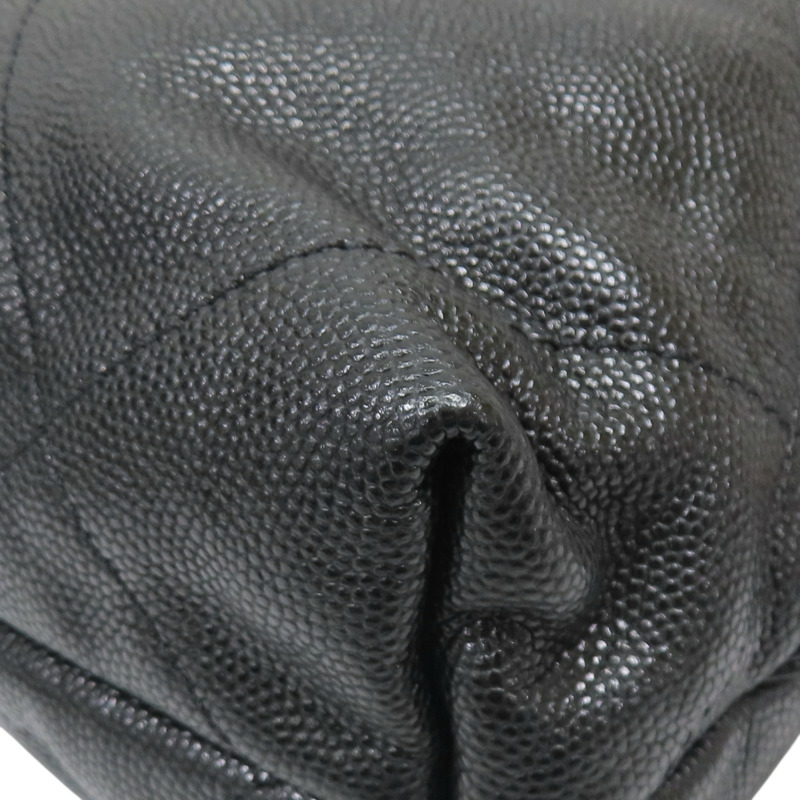 黑色 荔枝紋牛皮 22 後背包【CHANEL 香奈兒】 AS3859-15