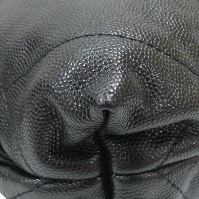 黑色 荔枝紋牛皮 22 後背包【CHANEL 香奈兒】 AS3859-16