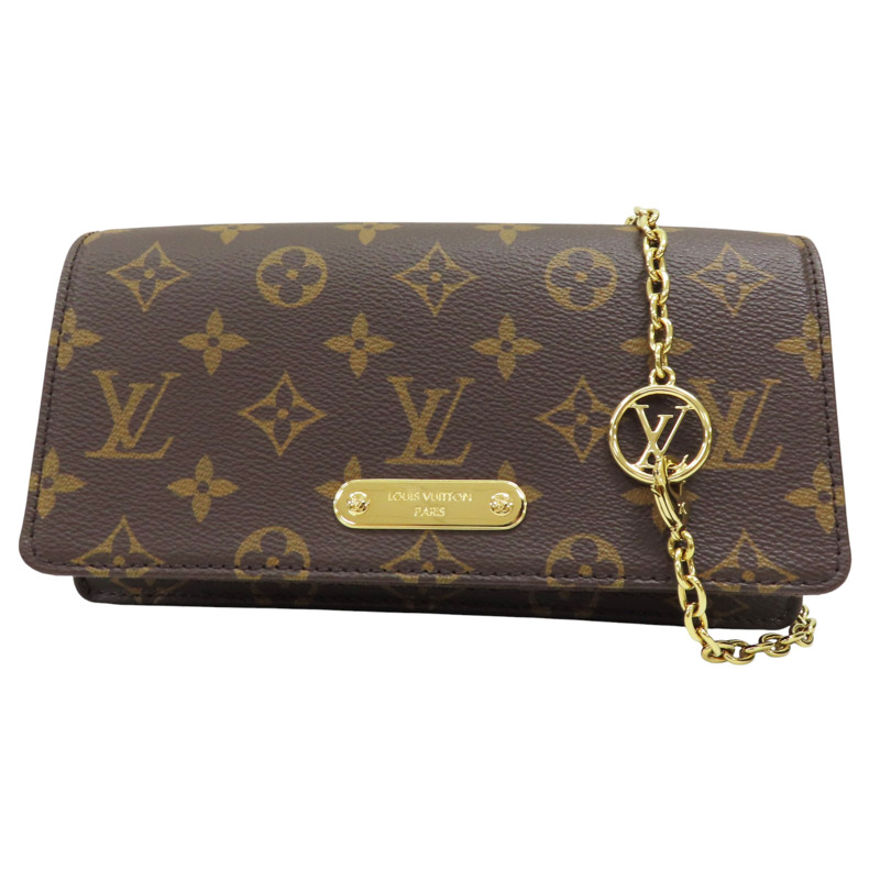 棕色 原花 PVC塗層帆布 鍊帶 肩背包【LOUIS VUITTON LV 路易威登】 M82509-0