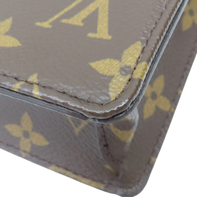 棕色 原花 PVC塗層帆布 鍊帶 肩背包【LOUIS VUITTON LV 路易威登】 M82509-10