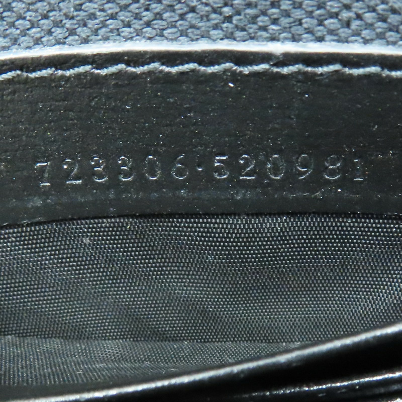 黑色 PVC塗層帆布 肩背包【GUCCI 古馳】 723306-6