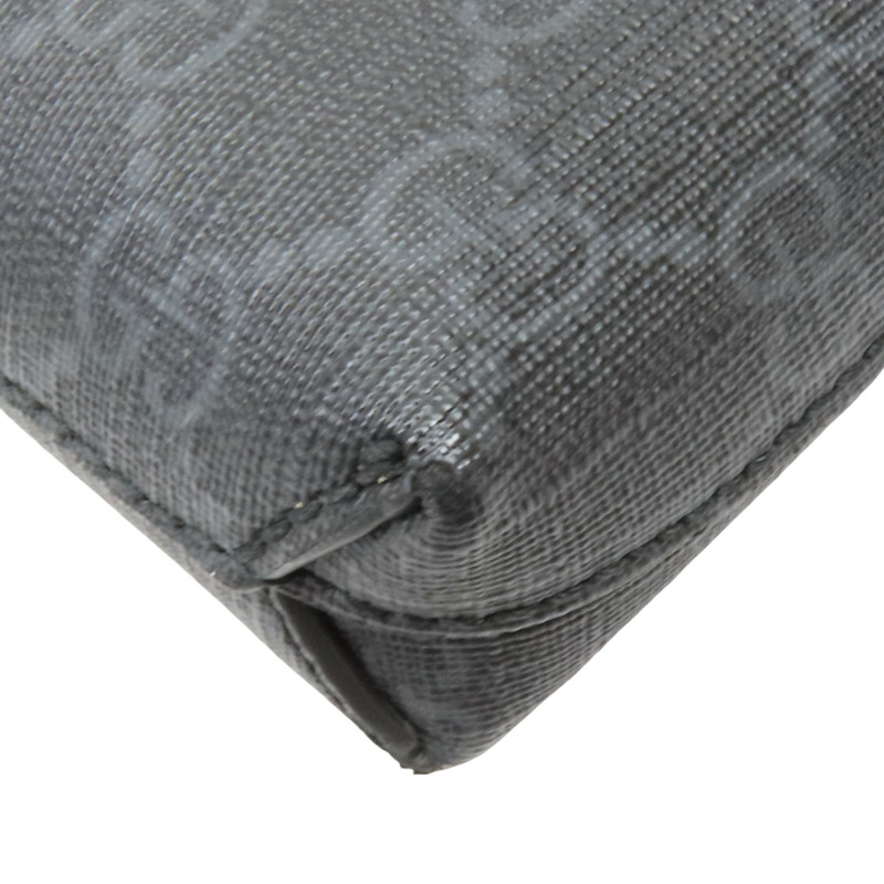 黑色 PVC塗層帆布 肩背包【GUCCI 古馳】 723306-9