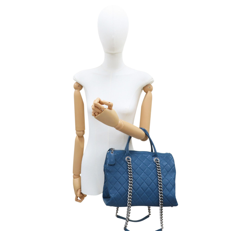 藍色 牛皮 兩用包【CHANEL 香奈兒】-9