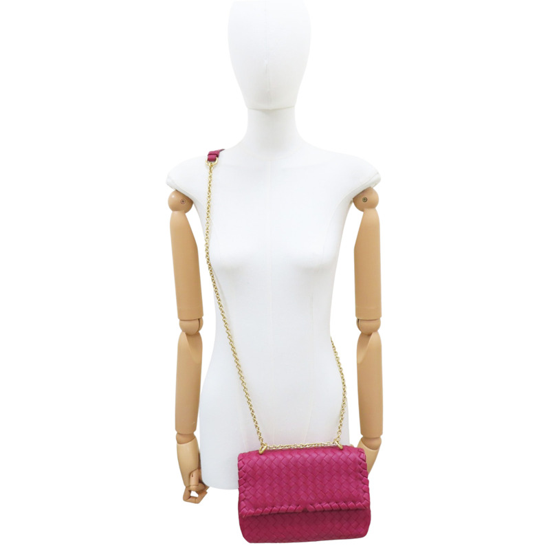 紅色 羊皮編織 肩背包【BOTTEGA VENETA BV 寶緹嘉】-9