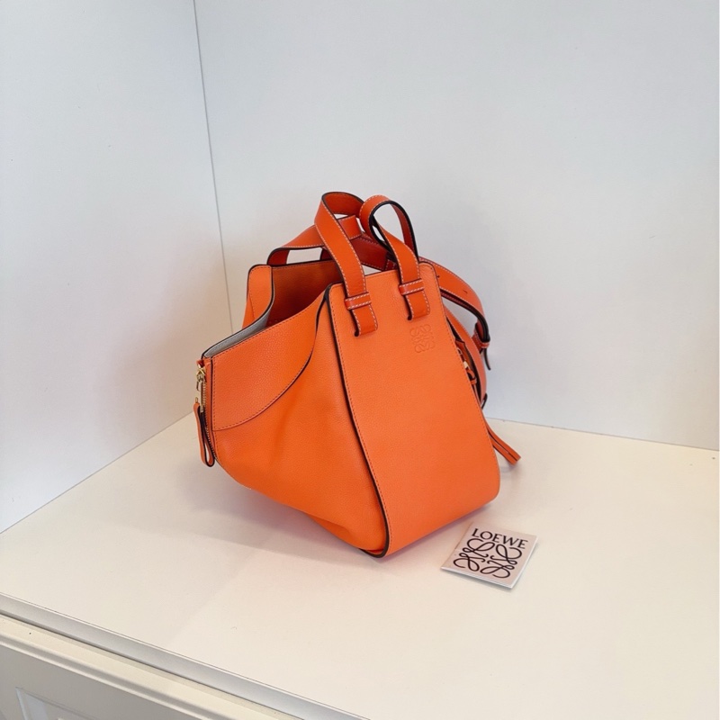 【近新閒置❤️】 Loewe  Hammock吊床包小號 愛馬仕色 橙色手提包 斜挎包 單肩包-1