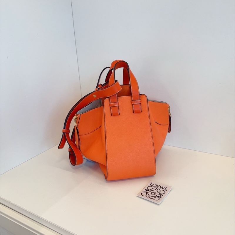 【近新閒置❤️】 Loewe  Hammock吊床包小號 愛馬仕色 橙色手提包 斜挎包 單肩包-3
