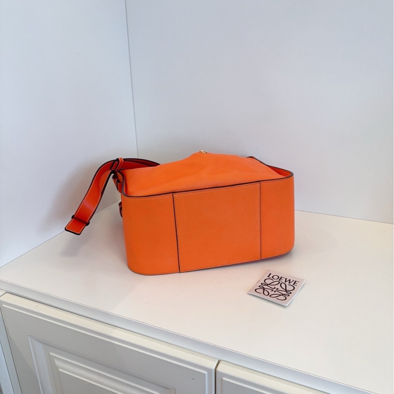 【近新閒置❤️】 Loewe  Hammock吊床包小號 愛馬仕色 橙色手提包 斜挎包 單肩包-4