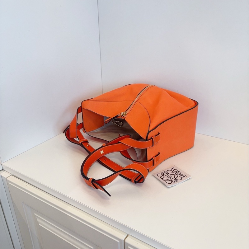【近新閒置❤️】 Loewe  Hammock吊床包小號 愛馬仕色 橙色手提包 斜挎包 單肩包-5