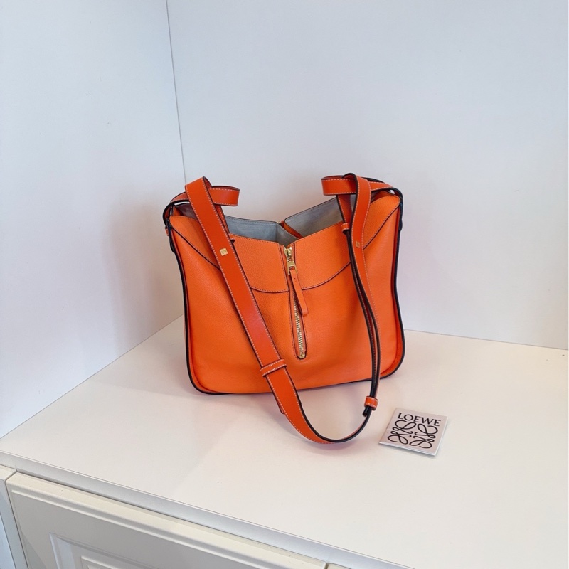 【近新閒置❤️】 Loewe  Hammock吊床包小號 愛馬仕色 橙色手提包 斜挎包 單肩包-6