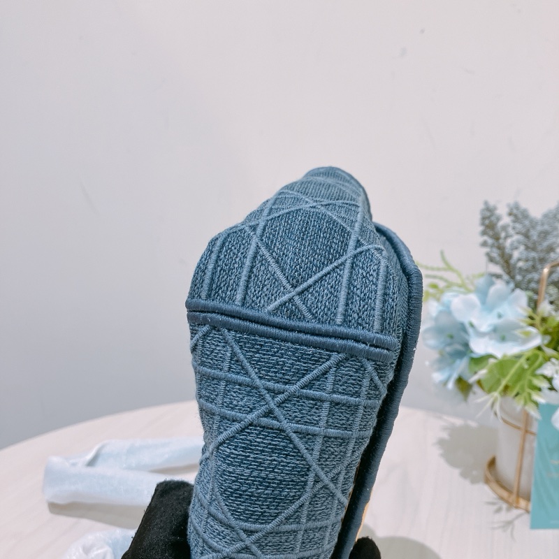 TK1866 Christian Dior 迪奧金釦鏈條牛仔斜背包Denim Caro Bag Blue X GHW-17