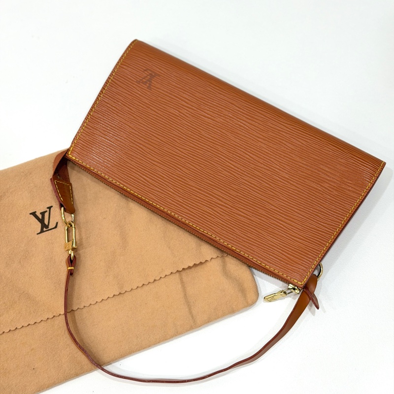 LV 路易威登 EPI 南瓜 水波紋 麻將包 腋下包 手提包 手挽包 手拿包-7