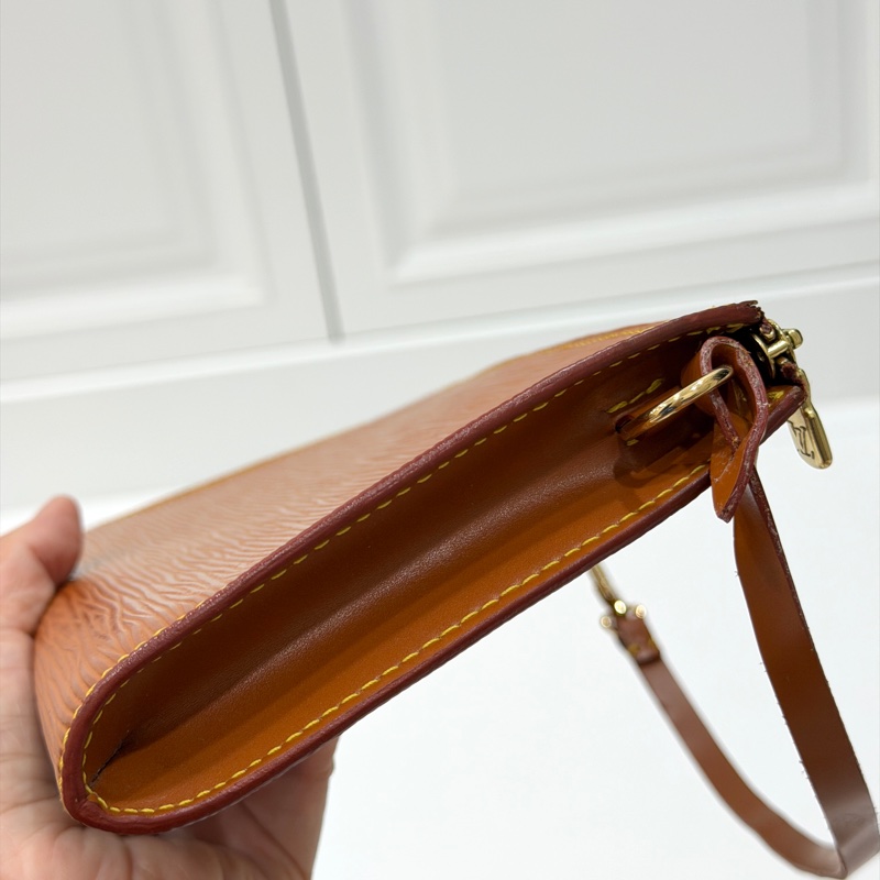 LV 路易威登 EPI 南瓜 水波紋 麻將包 腋下包 手提包 手挽包 手拿包-10