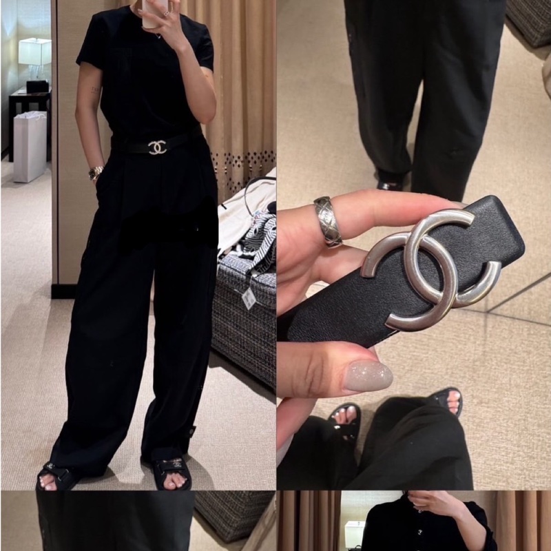 Chanel 雙C logo 雙面用寬腰帶 85cm-11