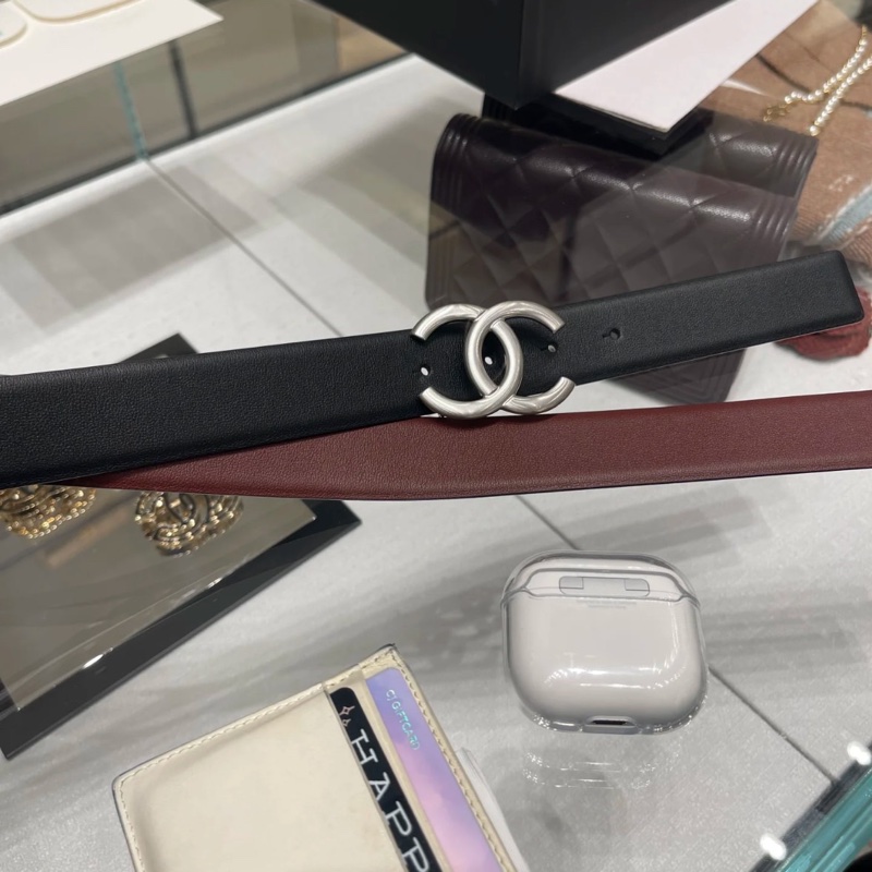 Chanel 雙C logo 雙面用寬腰帶 85cm-9