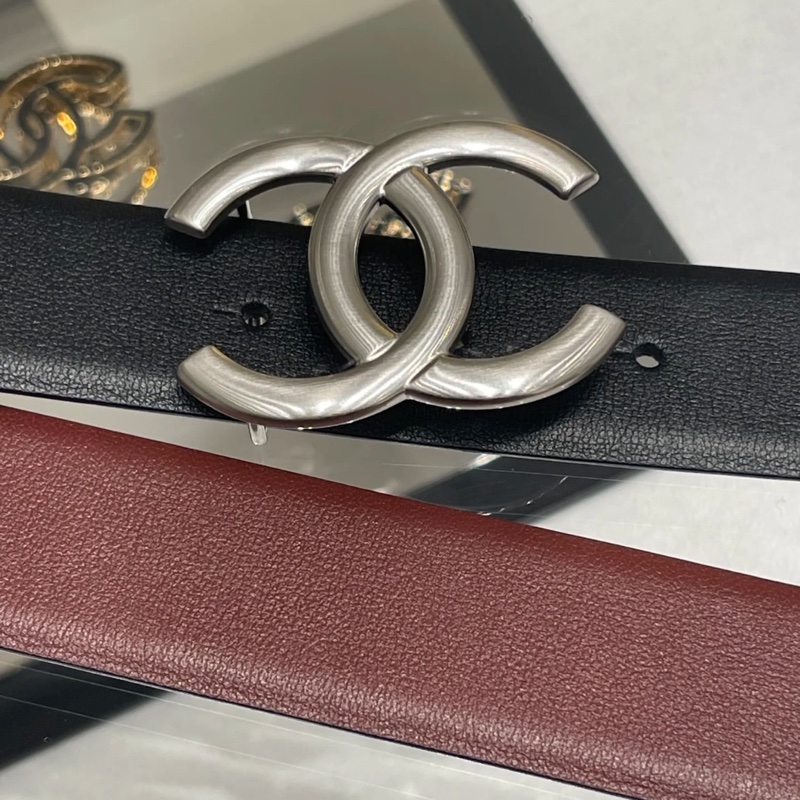 Chanel 雙C logo 雙面用寬腰帶 85cm-10