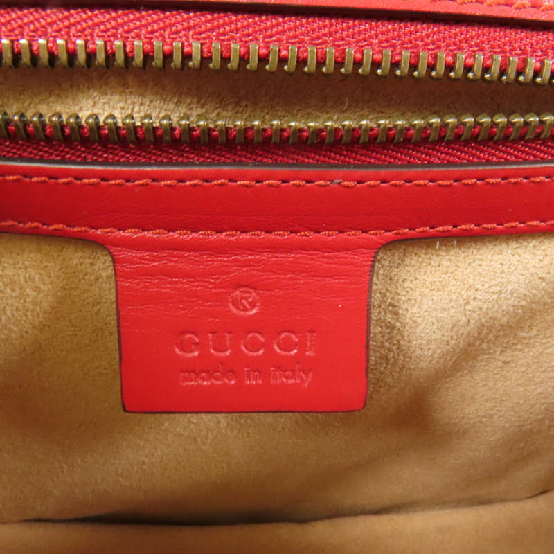 GUCCI 【激減優惠】牛皮皮革Queen Margaret Bee金扣肩背袋-7