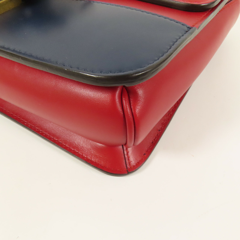 GUCCI 【激減優惠】牛皮皮革Queen Margaret Bee金扣肩背袋-10