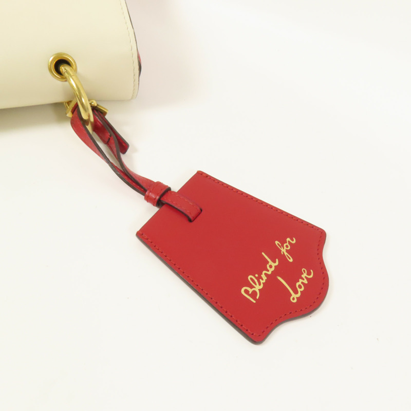 GUCCI 【激減優惠】牛皮皮革Queen Margaret Bee金扣肩背袋-17