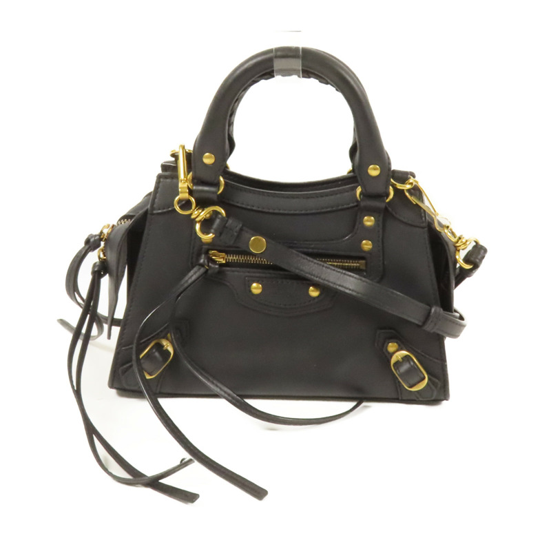 BALENCIAGA 牛皮皮革Mini Neo Classic City金扣手挽肩背兩用袋-0