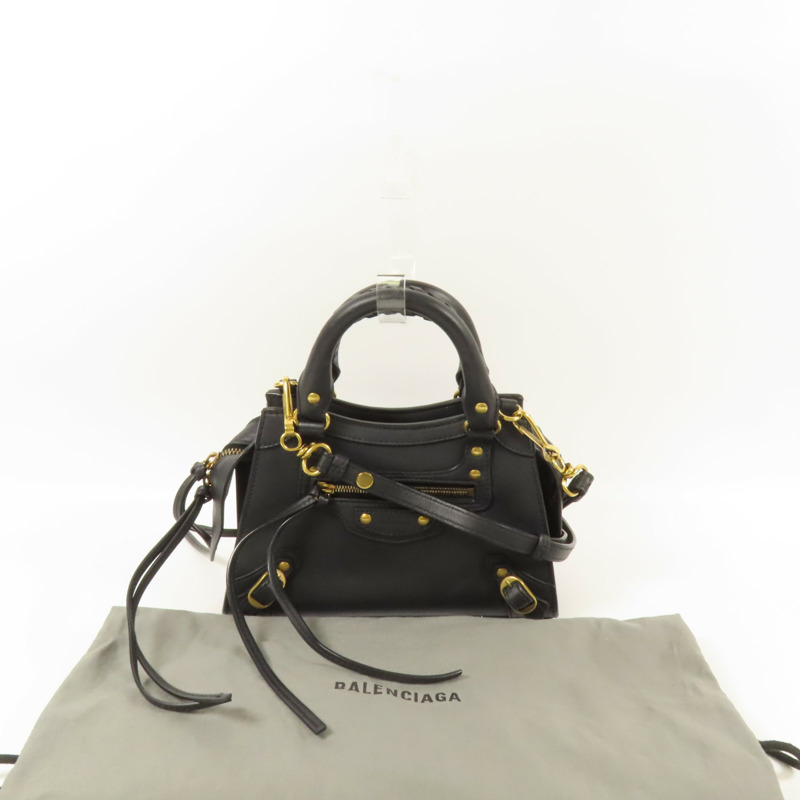 BALENCIAGA 牛皮皮革Mini Neo Classic City金扣手挽肩背兩用袋-10