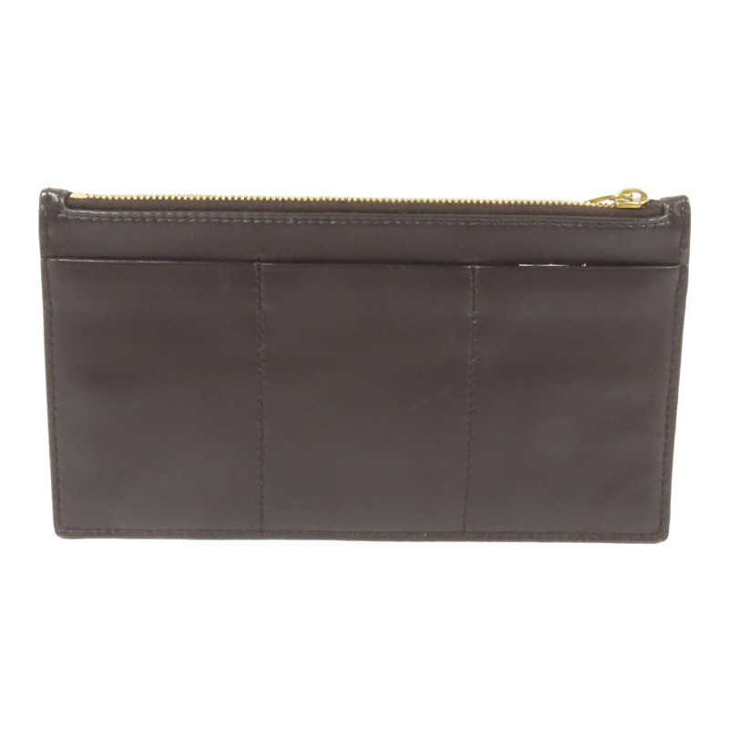 BOTTEGA VENETA 牛皮皮革Pouch wallet金扣手拿包-1