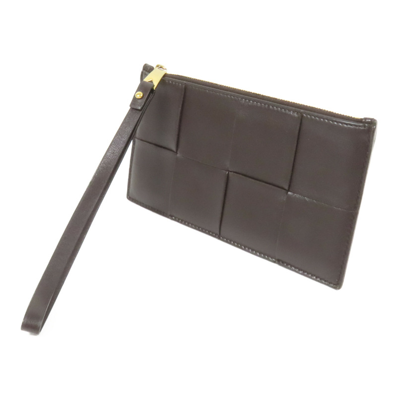 BOTTEGA VENETA 牛皮皮革Pouch wallet金扣手拿包-2