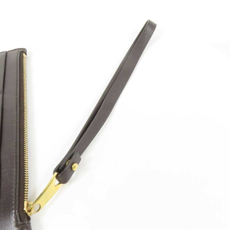 BOTTEGA VENETA 牛皮皮革Pouch wallet金扣手拿包-6