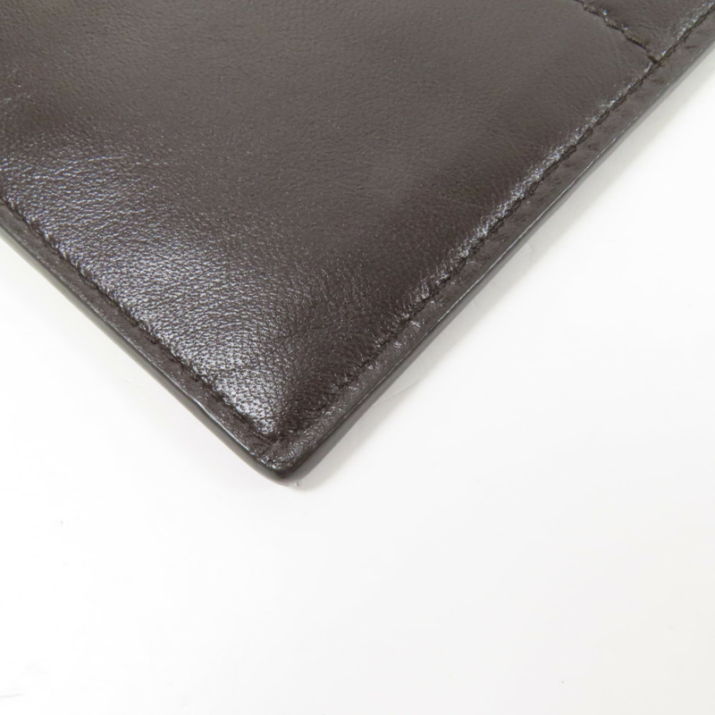 BOTTEGA VENETA 牛皮皮革Pouch wallet金扣手拿包-11