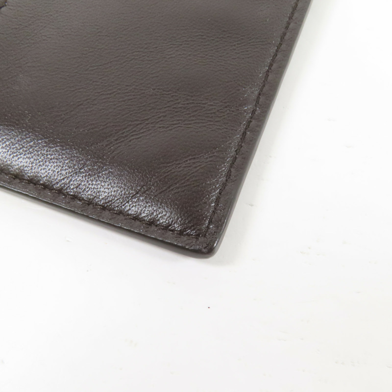 BOTTEGA VENETA 牛皮皮革Pouch wallet金扣手拿包-12