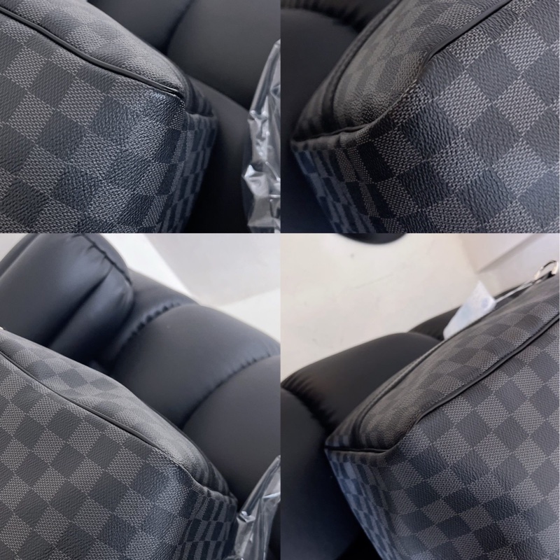 【全新品】芯片款 LV 路易威登 Louis Vuitton KEEPALL55 黑色棋盤格旅行袋-10