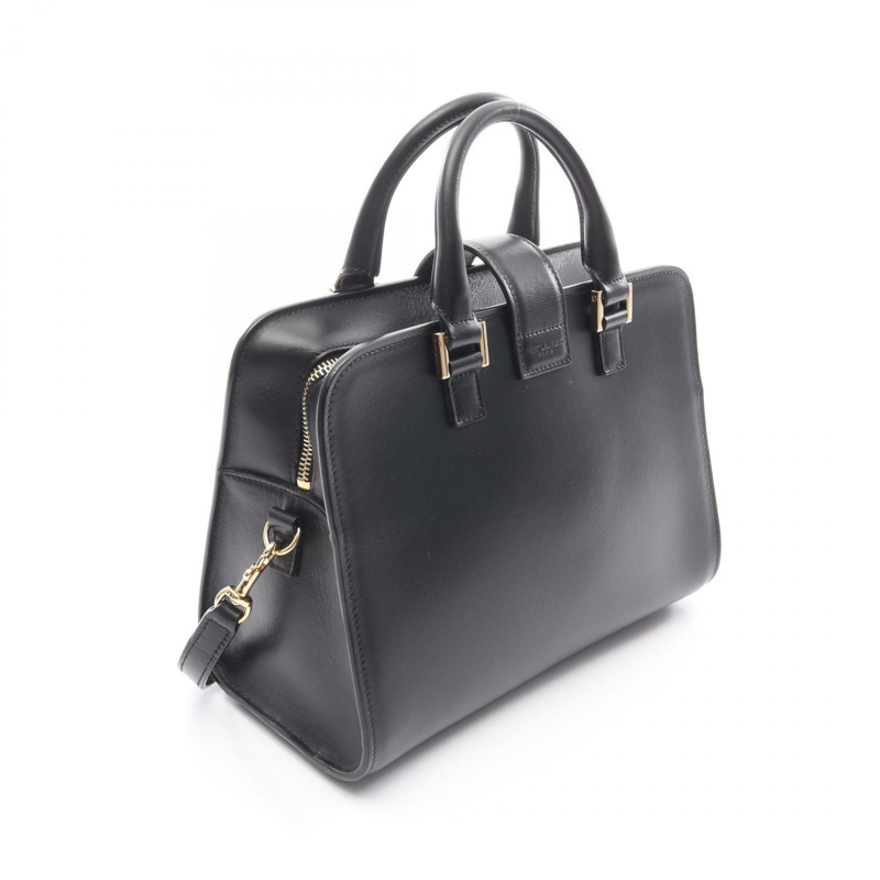 SAINT LAURENT PARIS Monogram Baby Cabas 單肩手提包,黑色皮革,二手-1