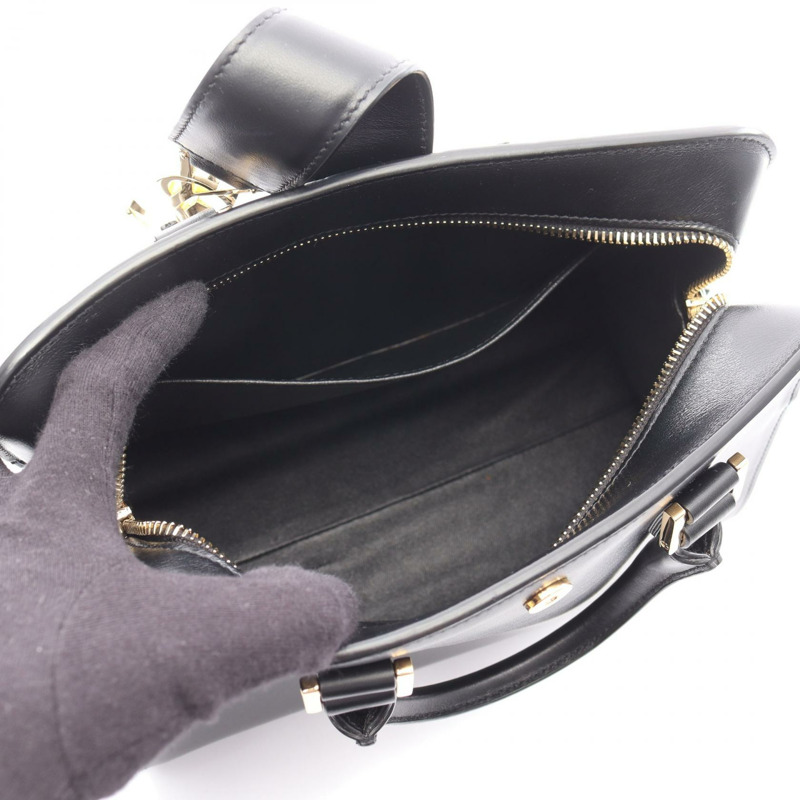 SAINT LAURENT PARIS Monogram Baby Cabas 單肩手提包,黑色皮革,二手-2