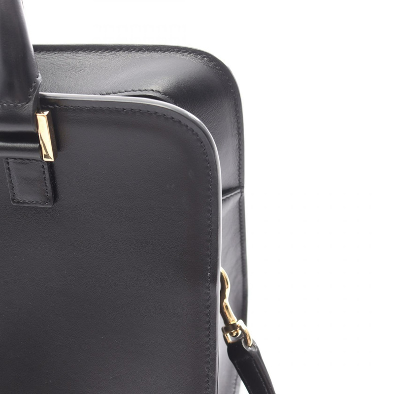 SAINT LAURENT PARIS Monogram Baby Cabas 單肩手提包,黑色皮革,二手-6