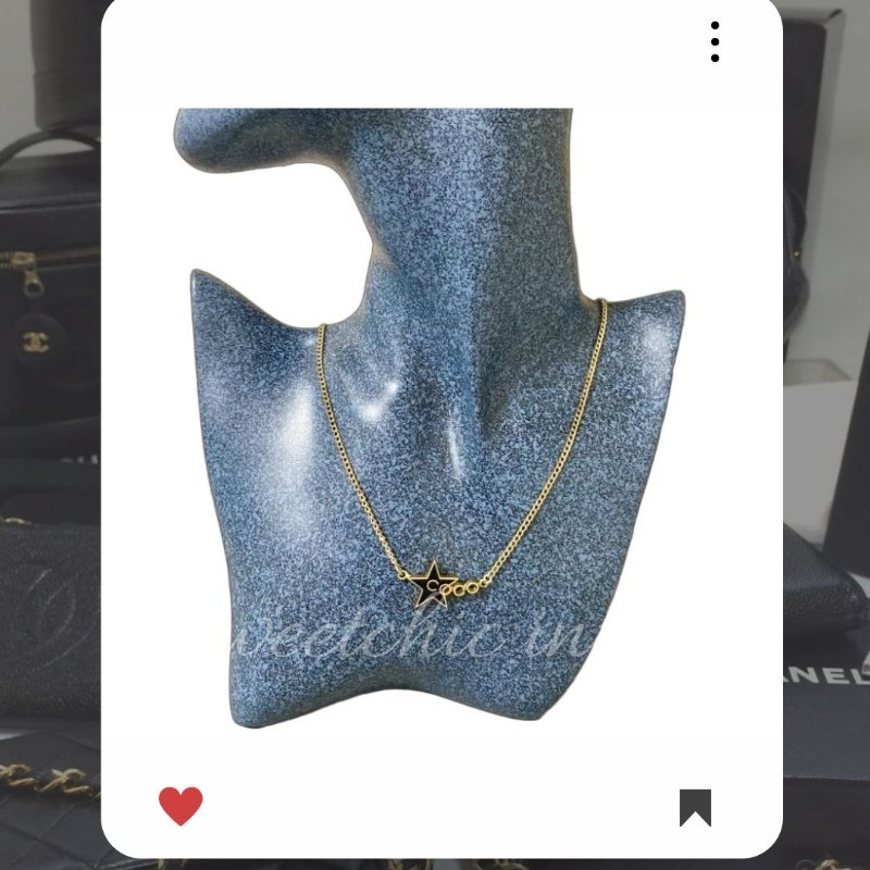 🛍️🎁 雙11🔥 11月新品上架 🔥💖 ✨超美新到 ！香奈兒 Chanel 黑金色星星🌟 COCO 項鍊 🔥 香奈兒熱賣款 香奈兒項鏈 CHANEL NECKLACE-3