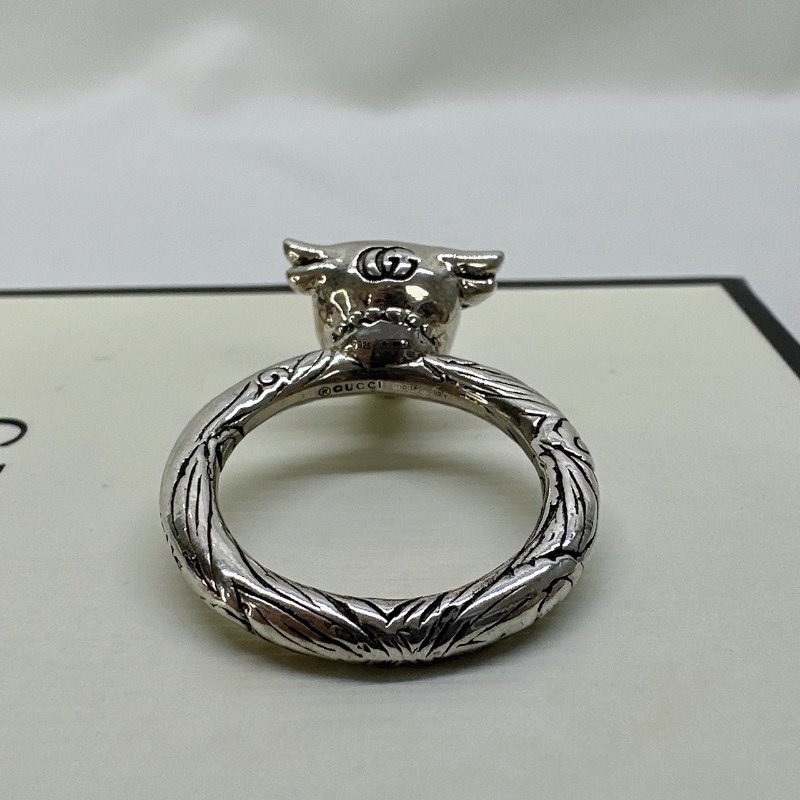 GUCCI Anger Forest純銀牛頭戒指-8