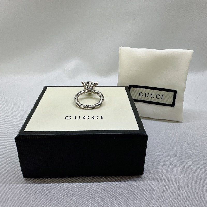 GUCCI Anger Forest純銀牛頭戒指-1