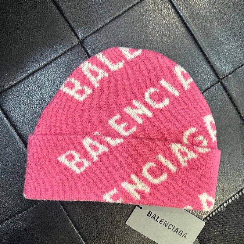 Balenciaga 巴黎世家 滿版 針織 毛 帽 義大利製 現貨 原價11500-4