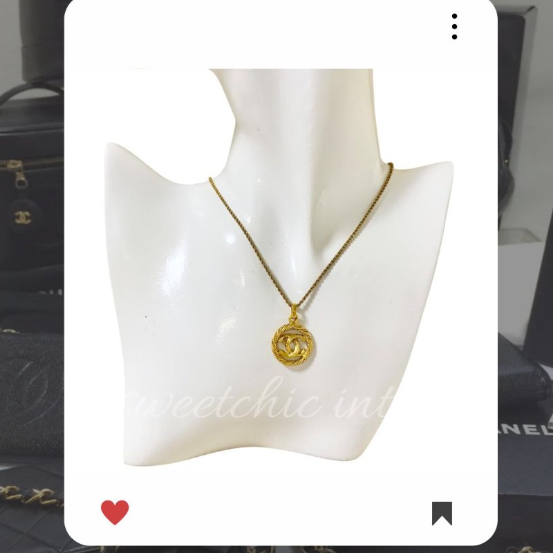 🛍️🎁 雙11🔥 11月新品上架 🔥💖 ✨超美新到 ！香奈兒 復古Chanel 金色圈圈CC項鍊 🔥 香奈兒熱賣款 香奈兒項鏈 CHANEL NECKLACE-1