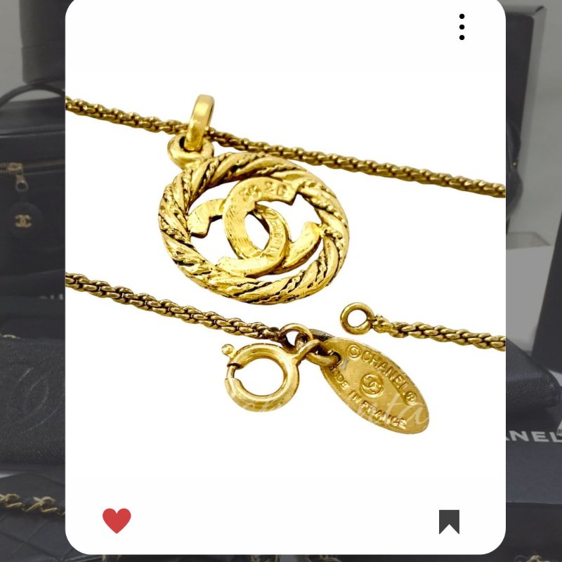 🛍️🎁 雙11🔥 11月新品上架 🔥💖 ✨超美新到 ！香奈兒 復古Chanel 金色圈圈CC項鍊 🔥 香奈兒熱賣款 香奈兒項鏈 CHANEL NECKLACE-2