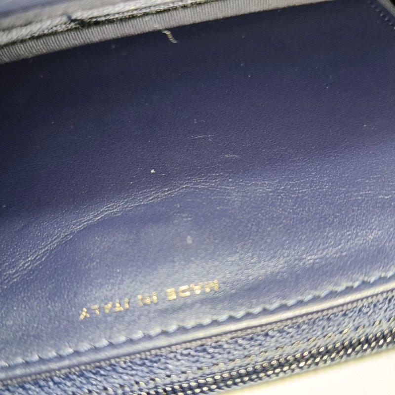 CHANEL 19 WOC深藍色牛仔布菱格紋絎縫斜挎包手提包單肩包 金色銀色釕色五金-12