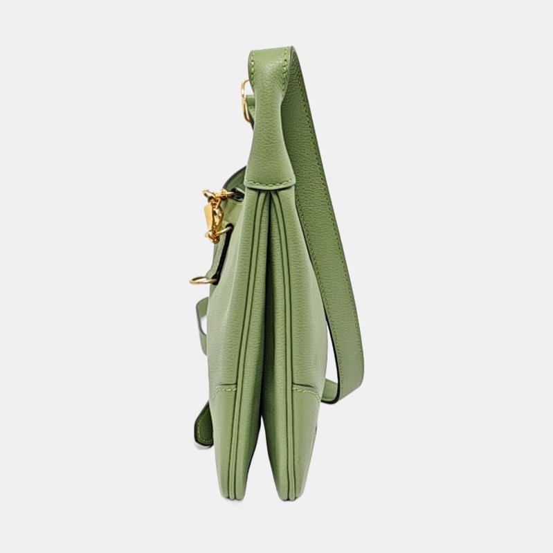 HERMÈS Trim 24牛油果綠Evercolor牛皮斜挎包單肩包 金色五金 Y刻 9.9新-2