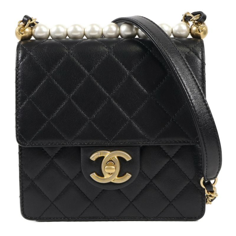 CHANEL 羊皮皮革Shoulder Bag金扣肩背袋-0