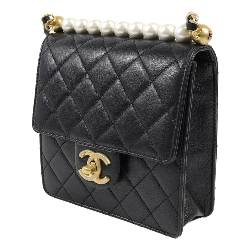 CHANEL 羊皮皮革Shoulder Bag金扣肩背袋-2