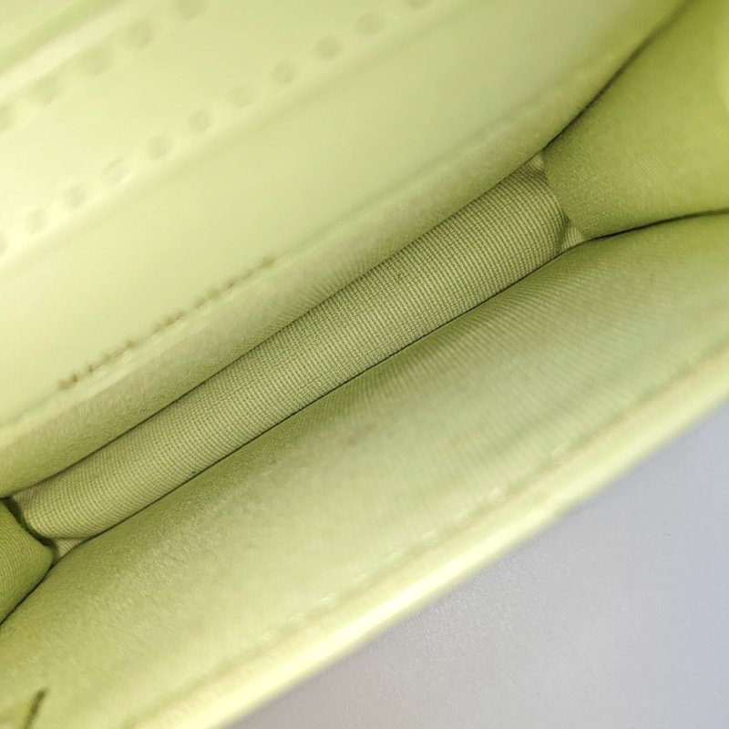 CHANEL 19 綠色羊皮菱格紋絎縫斜背包單肩包 金色銀色釕色五金 31開 配件齊全 9.8新-6